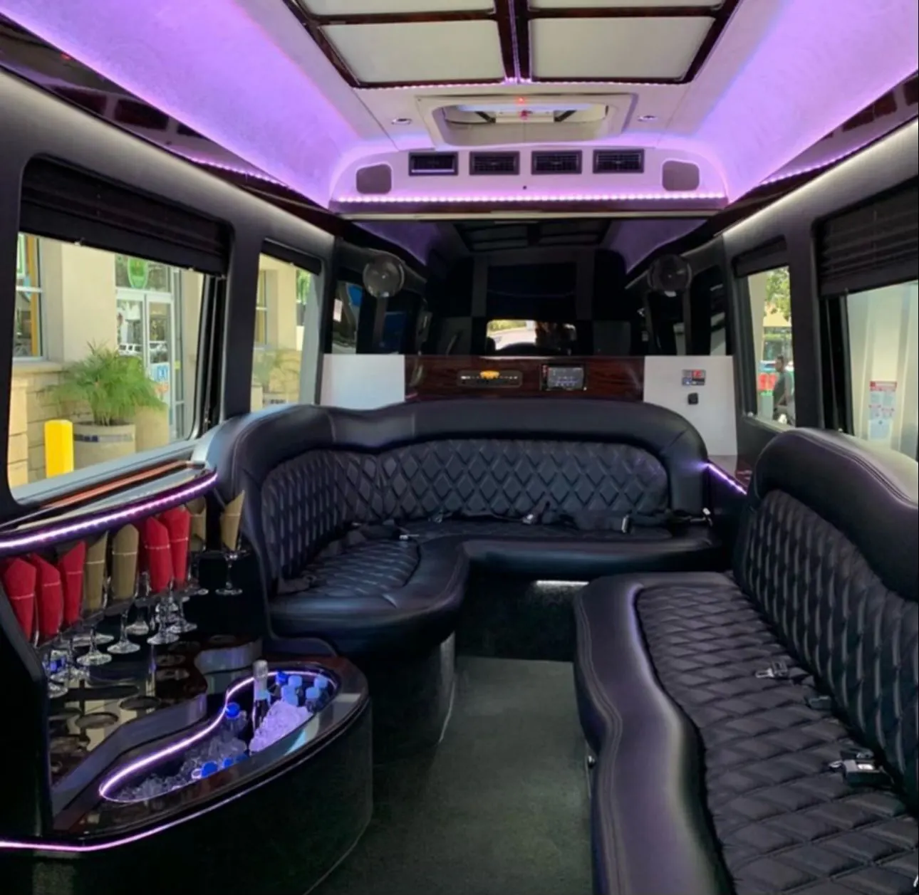 Vehicle interior used for wedding transportation